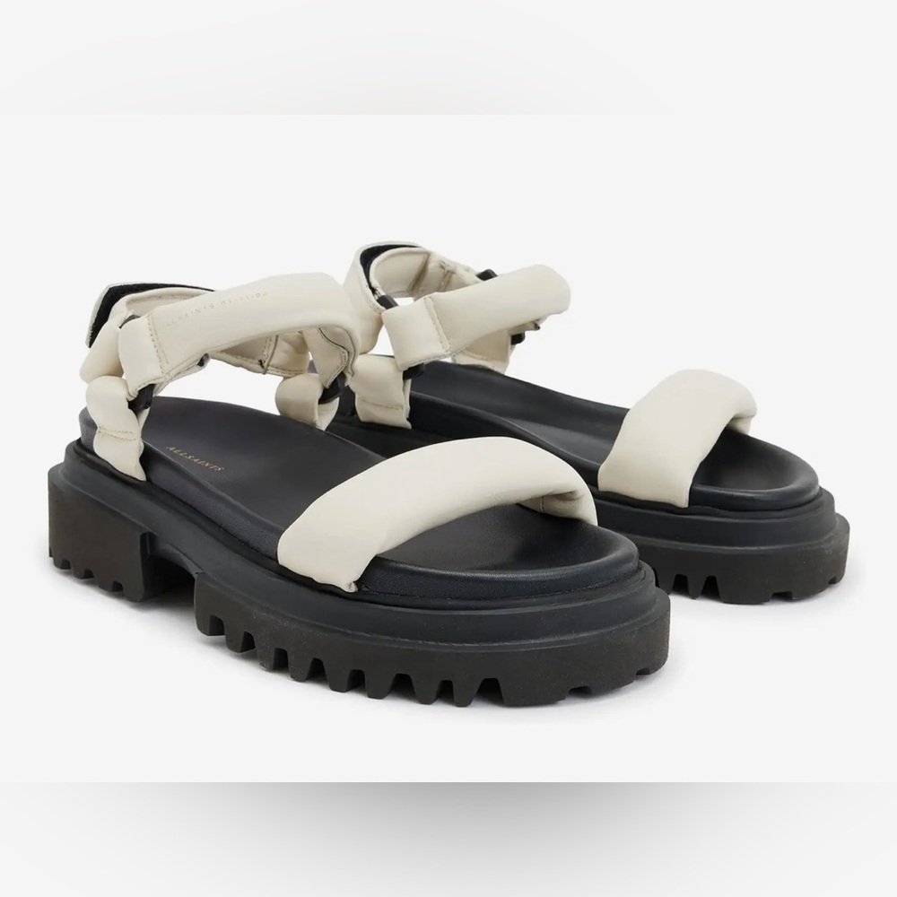 ALLSAINTS Helium Sandal in Chalk White size US 8 / EU 38